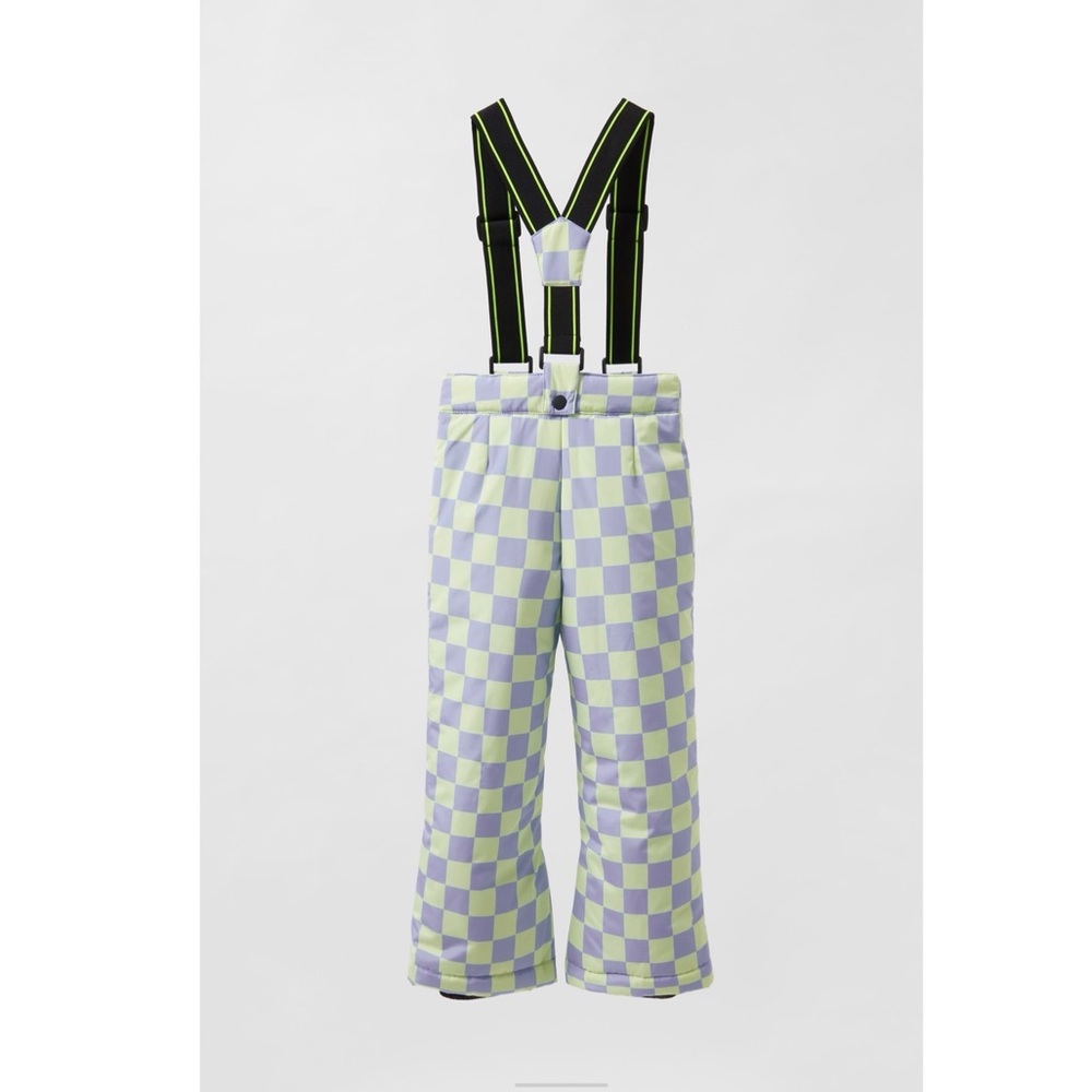 Zara  checkerboard water resistant pants with straps - Picture 3 of 11